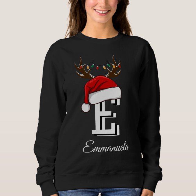 Monogrammed Family Christmas Matching Outfits Sweatshirt (Front)