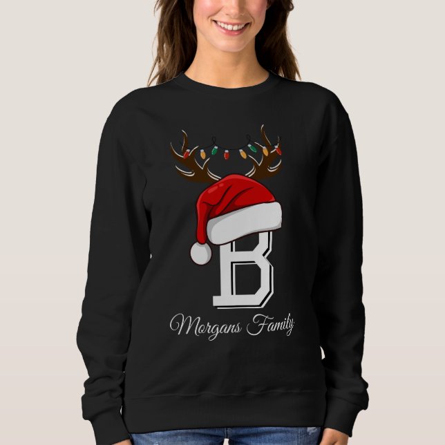 Monogrammed Family Christmas Matching Outfits Sweatshirt (Front)