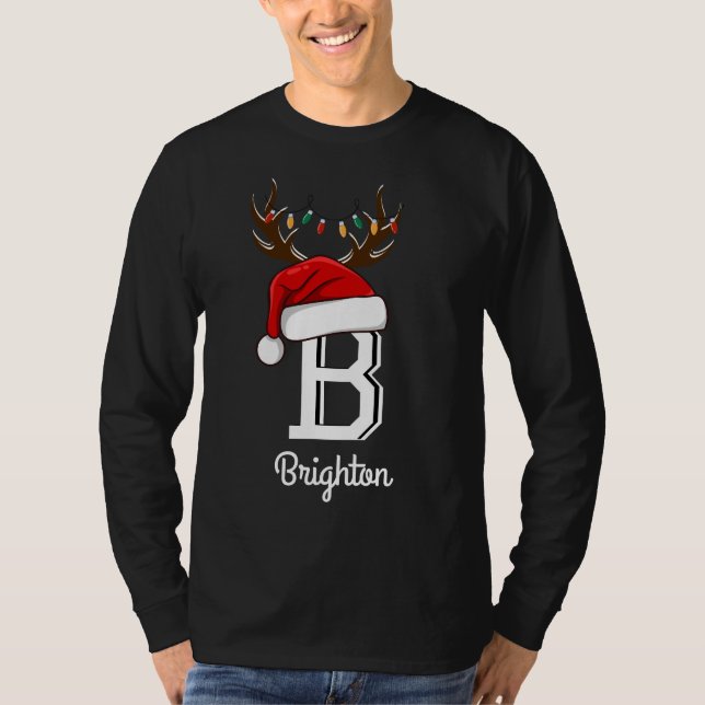 Monogrammed Family Christmas  Matching Outfits T-Shirt (Front)