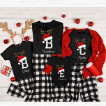Monogrammed Family Christmas Matching Outfits T-Shirt<br><div class="desc">Monogrammed Family Christmas shirts Matching Outfits</div>