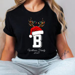Monogrammed Family Christmas Matching Outfits T-Shirt<br><div class="desc">Monogrammed Family Christmas shirts Matching Outfits</div>
