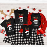 Monogrammed Family Christmas Matching Outfits T-Shirt<br><div class="desc">Monogrammed Family Christmas shirts Matching Outfits</div>