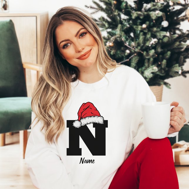 Monogrammed Family Christmas Personalize With Name Sweatshirt (Creator Uploaded)