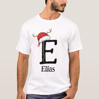 Monogrammed Family Christmas Personalize With Name T-Shirt