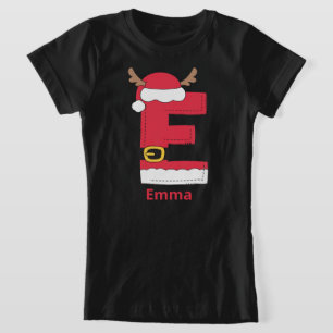 Monogrammed Family Christmas Personalize With Name T-Shirt