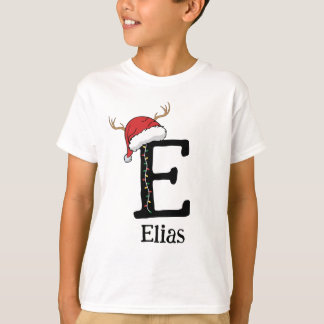 Monogrammed Family Christmas Personalize With Name T-Shirt