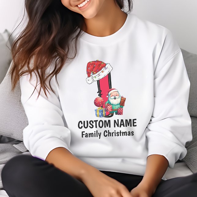 Monogrammed Family Christmas Personalize With Name T-Shirt (Creator Uploaded)