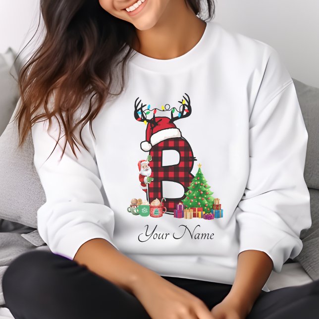 Monogrammed Family Christmas Personalize With Name T-Shirt (Creator Uploaded)