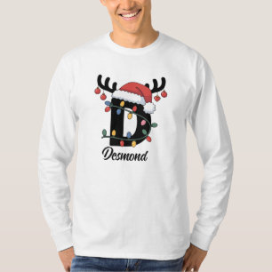 Monogrammed Family Christmas Personalized Holiday T-Shirt