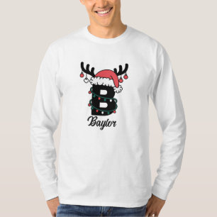 Monogrammed Family Christmas Personalized Holiday T-Shirt