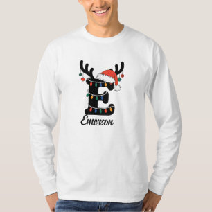 Monogrammed Family Christmas Personalized Holiday T-Shirt