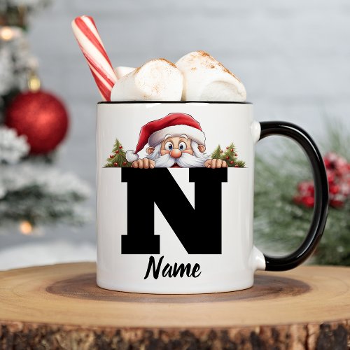 Monogrammed Family Christmas Personalized Santa Coffee Mug