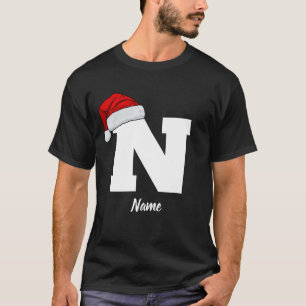 Monogrammed Family Christmas With Name T-shirt 