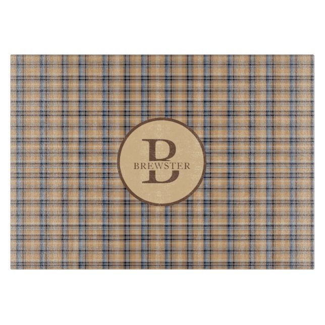 Monogrammed Family Name Cutting Board (Front)