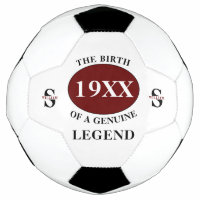 Monogrammed Father Birthday Legend Add Year Name Soccer Ball