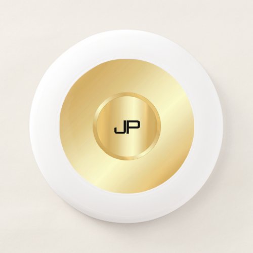 Monogrammed Faux Gold Elegant Custom Template Wham_O Frisbee
