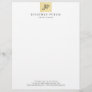 Monogrammed Faux Gold Template Glamour Trendy Letterhead