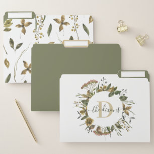 Monogrammed File Folders