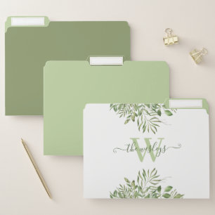 Monogrammed File Folders