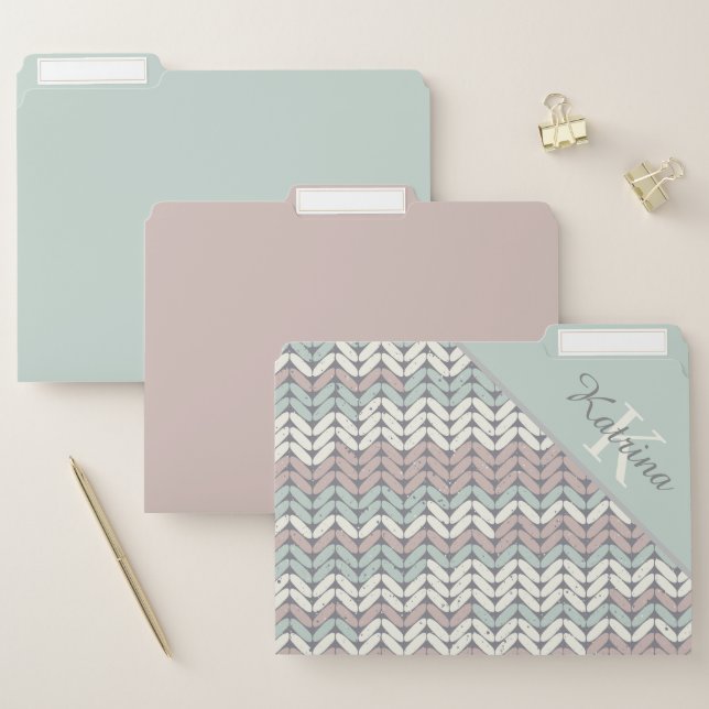 Monogrammed File Folders (Set)