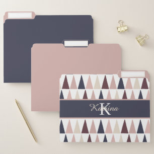 Monogrammed File Folders