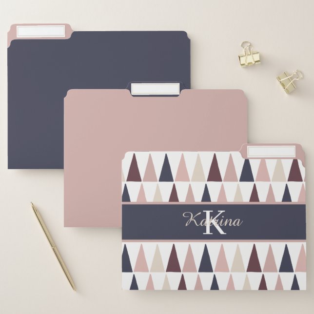 Monogrammed File Folders (Set)