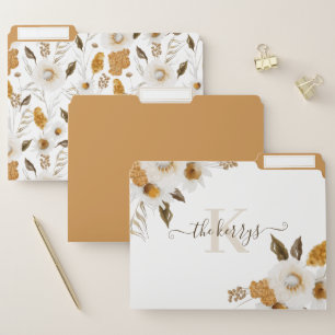 Monogrammed File Folders