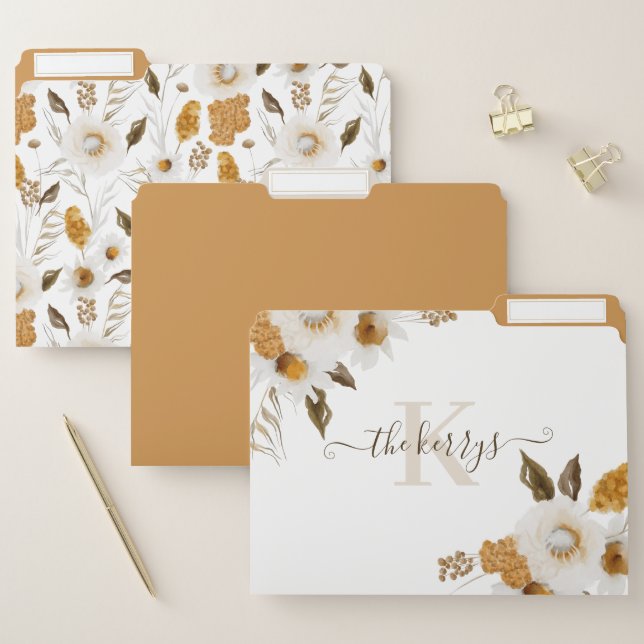 Monogrammed File Folders (Set)