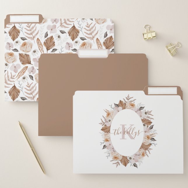 Monogrammed File Folders (Set)