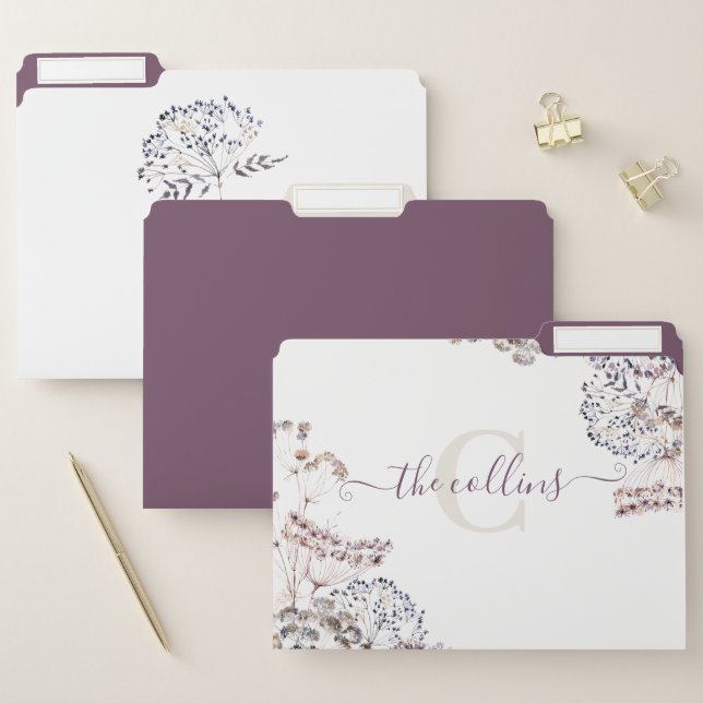 Monogrammed File Folders (Set)