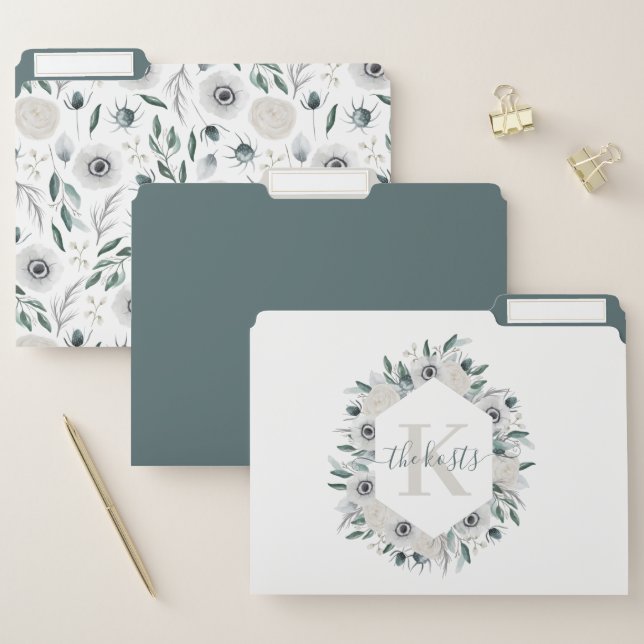 Monogrammed File Folders (Set)