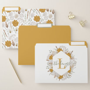 Monogrammed File Folders