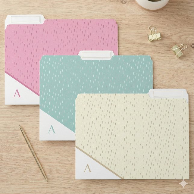 Monogrammed File Folders (These personalized folders will do wonders at keeping you or someone you know organized! )