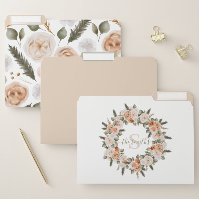 Monogrammed File Folders (Set)