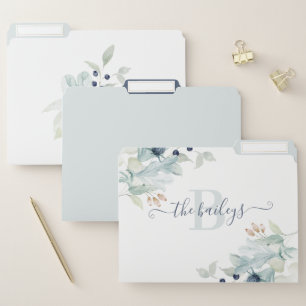 Monogrammed File Folders
