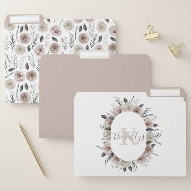 Monogrammed File Folders (Set)