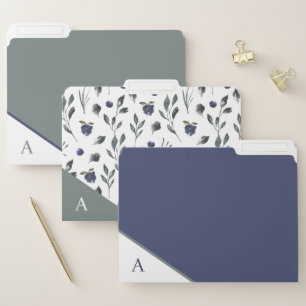 Monogrammed File Folders