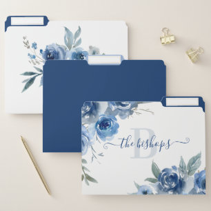 Monogrammed File Folders