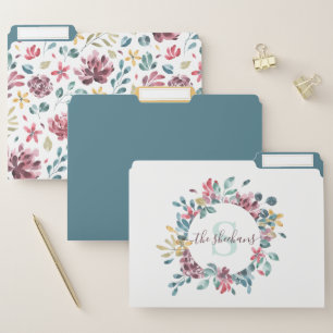 Monogrammed File Folders