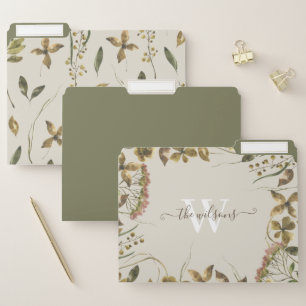 Monogrammed File Folders