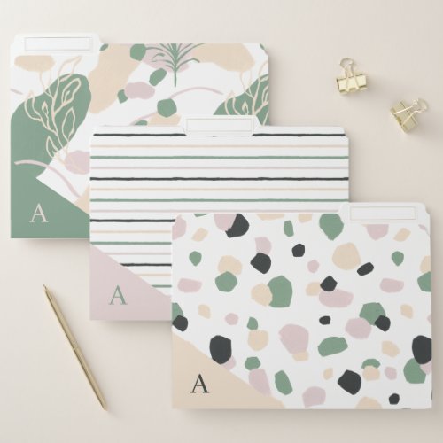 Monogrammed File Folders