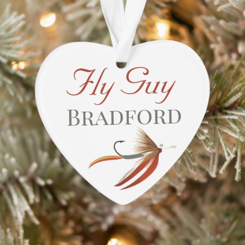 Monogrammed Fishermen  Fly Fishing lure  Ornament