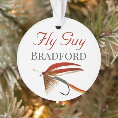 Monogrammed Fishermen  Fly Fishing lure  Ornament