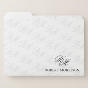 Monogrammed Flemish File Folder