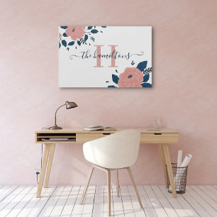 Monogrammed Floral Acrylic Art