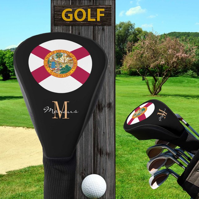 Monogrammed & Florida Flag Golf Clubs Cover (Creator Uploaded)