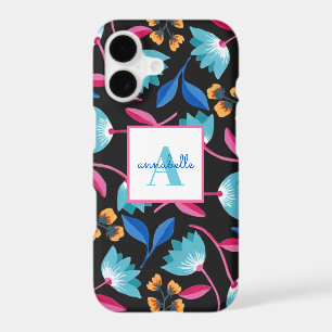 Monogrammed Folk Art Floral Pattern iPhone 17 Case