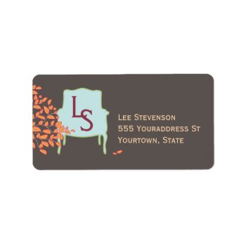 Monogrammed French Chair Address Labels by pixiestick at Zazzle
