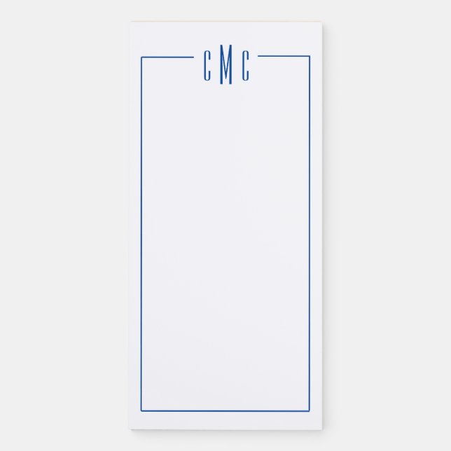 Monogrammed Fridge Notepad (Front)