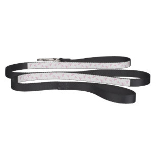Monogrammed Frilly Coquette Pink watercolor Bow Pet Leash